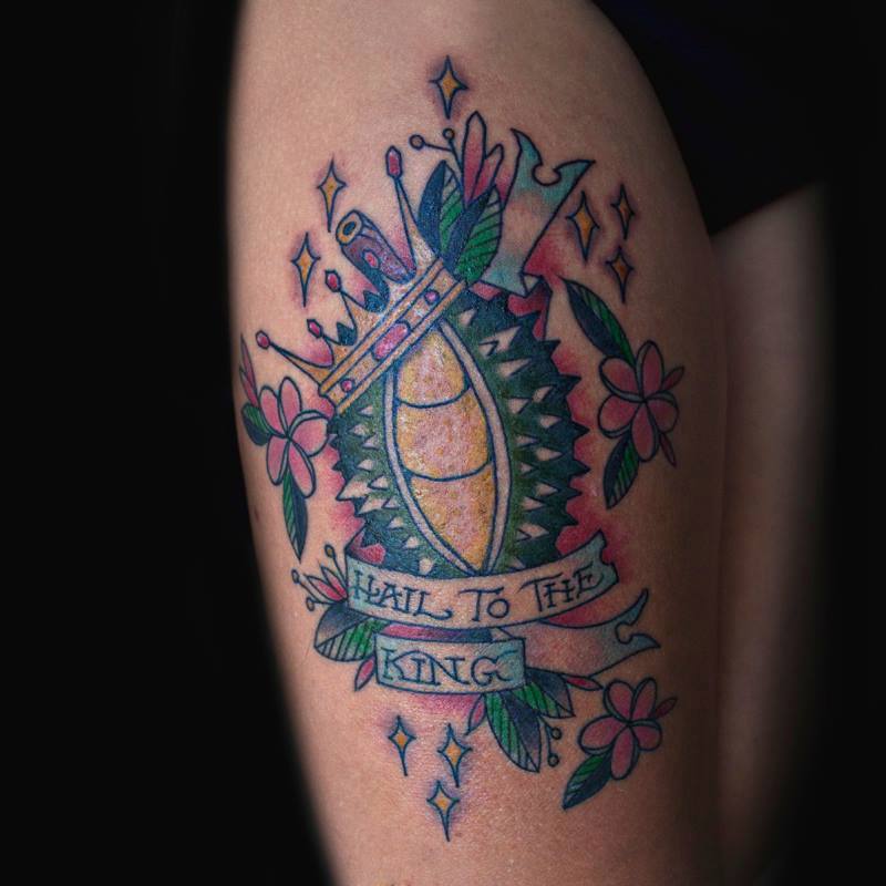 Durian fruit tattoo