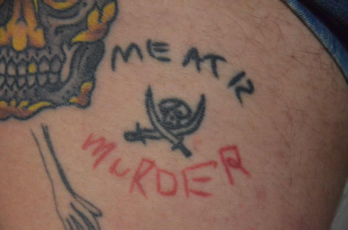 Meat is murder tattoo