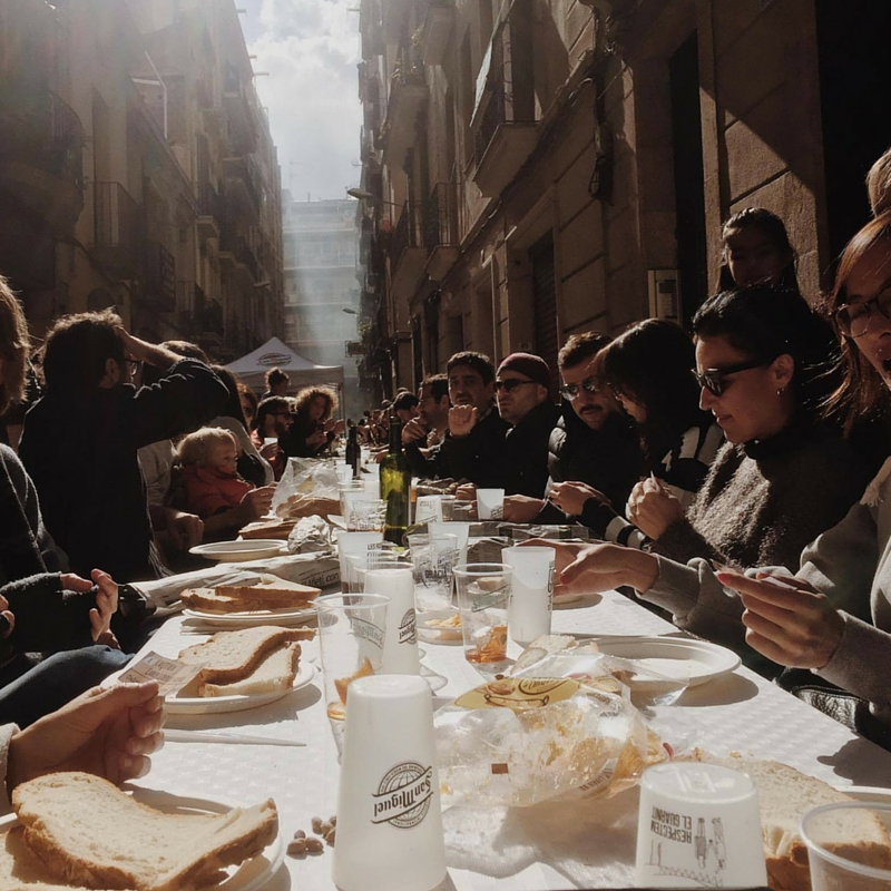 Calçotada festival in Barcelona