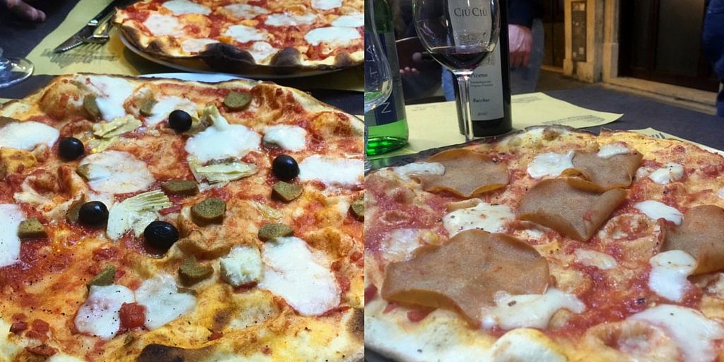 Vegan pizza in Rome
